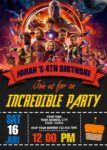 Avengers Infinity War Birthday Party Invitation 3