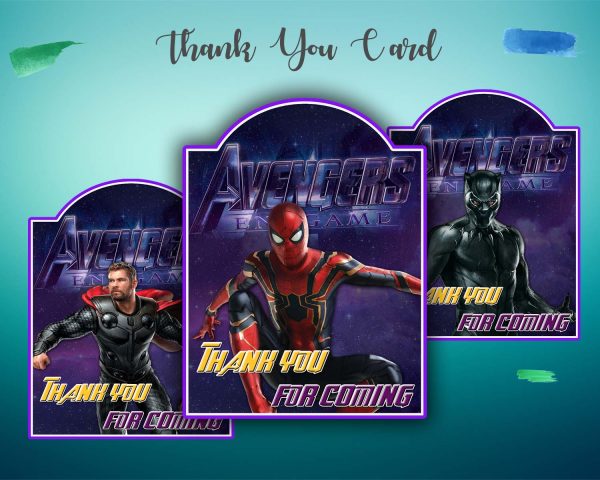 Avengers Endgame Birthday Party Invitation 3 Amazing Card