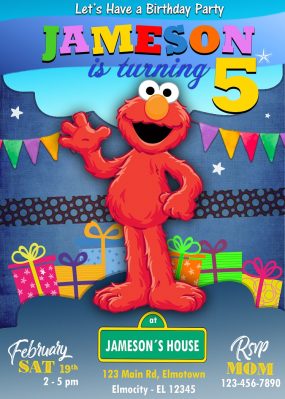 Elmo Birthday Party Invitation