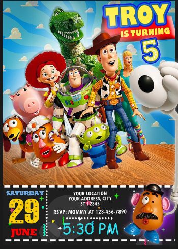 Toy Story 4 Birthday Party Invitation 5
