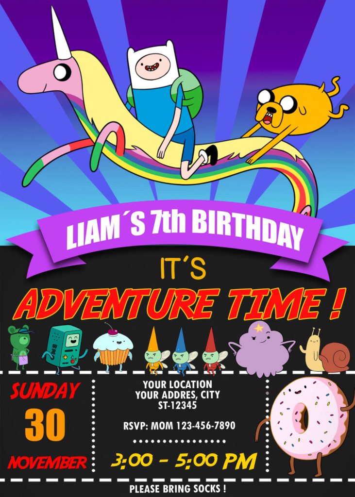 Adventure Time Birthday Party Invitation | Incredible Invite