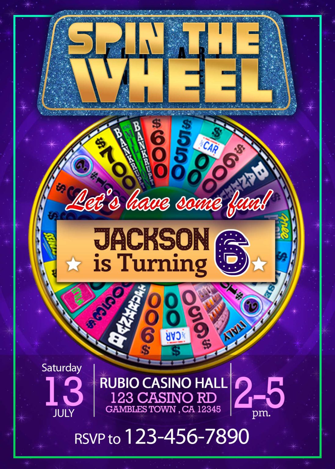 Casino Birthday Invitation Marvelous Invite