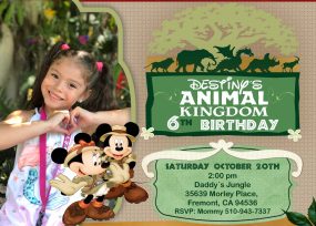 Disney’s Animal Kingdom Birthday Party Invitation