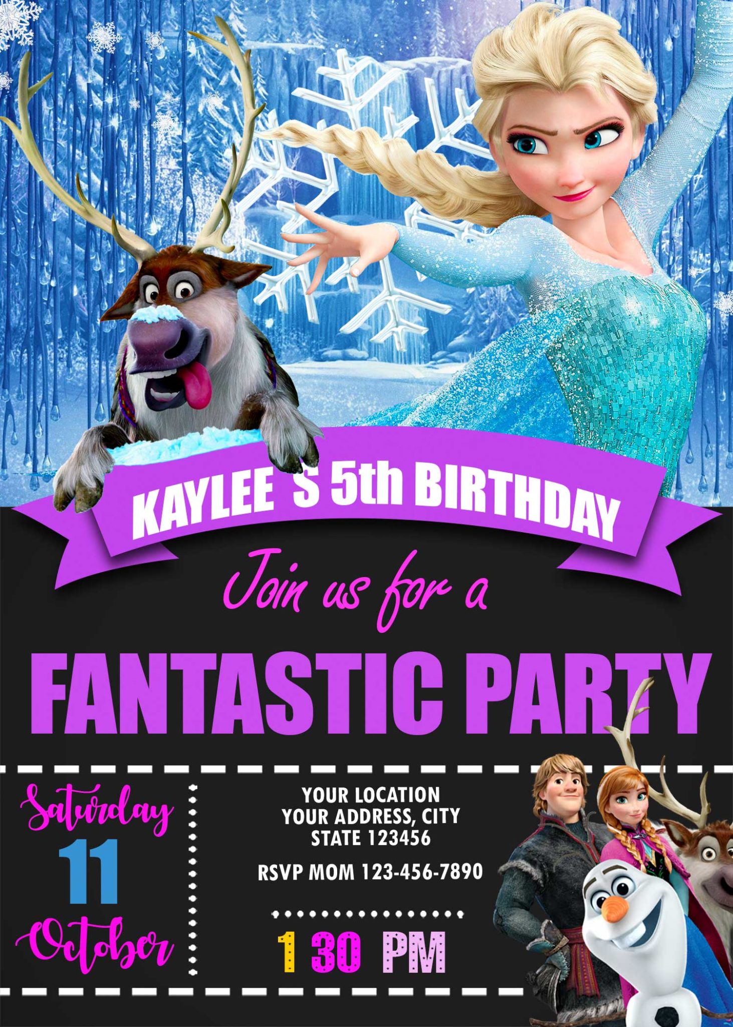 Frozen Birthday Party Invitation Amazing Invite