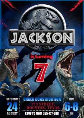 Jurassic World Birthday Party Invitation