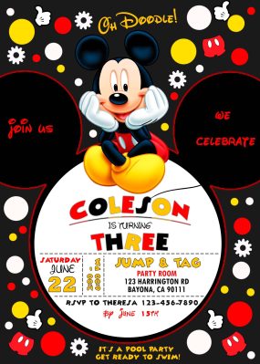 Mickey Mouse Birthday Party Invitation