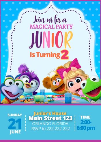 Muppet Babies Birthday Party Invitation