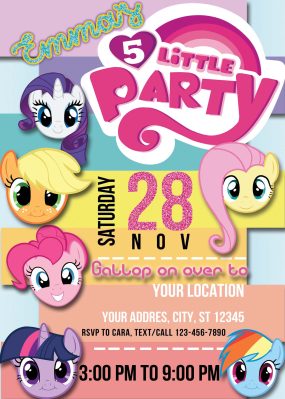 My Little Pony Birthday Party Invitation