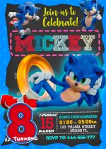 Sonic The Hedgehog Birthday Party Invitation 3 | Super Invite