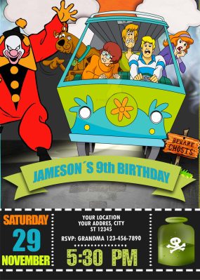 Scooby Doo Birthday Party Invitation