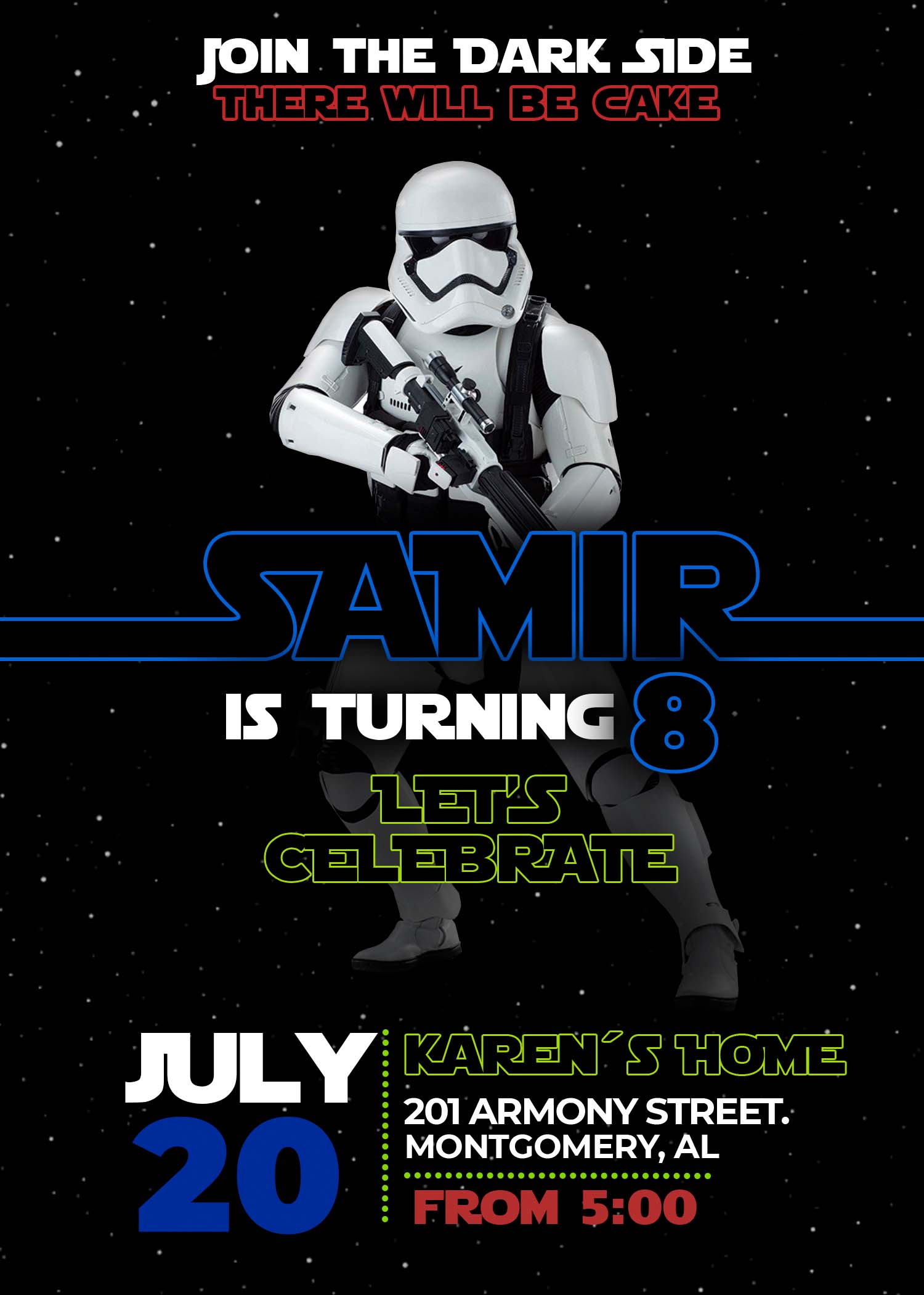 Star Wars Birthday Invitation Template Star Wars Birthday Invitation Template