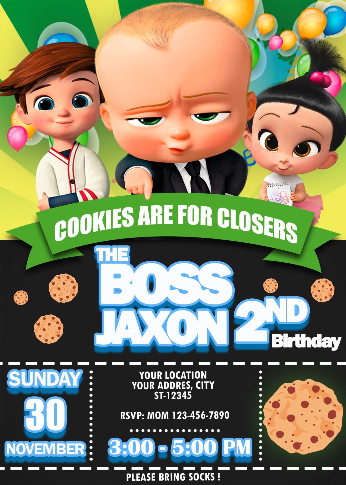 The Boss Baby Birthday Party Invitation | Fantastic Invite