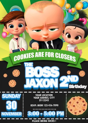 The Boss Baby Birthday Party Invitation