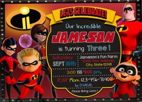 The Incredibles 2 Birthday Party Invitation
