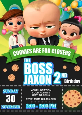 The Boss Baby Birthday Invitation