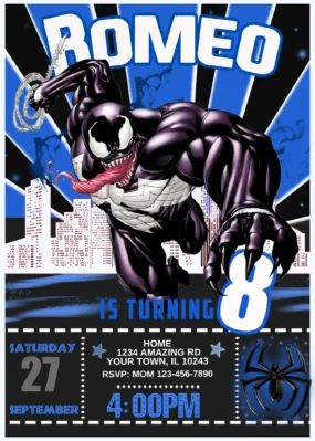 Venom Birthday Invitation