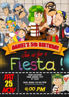El Chavo Birthday Party Invitation