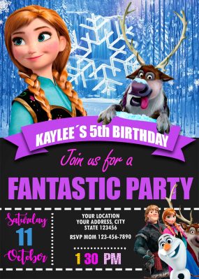 Frozen Birthday Party Invitation 4