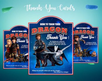 How to Train your Dragon 3 Thank You Cards 1