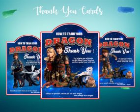 How to Train your Dragon 3 Thank You Cards 2