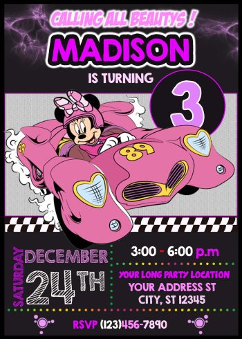 Mickey and the Roadster Racers Birthday Invitation 3
