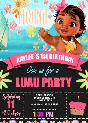 Moana Birthday Party Invitation