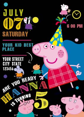 Peppa Pig Birthday Party Invitation