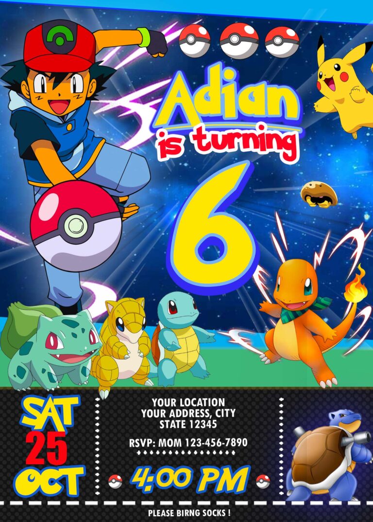 Pokemon Birthday Party Invitation | Fantastic Invite