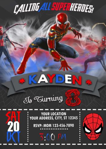 Spider-Man Birthday Party Invitation
