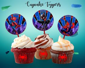 Spider-man Into The Spider-verse Cupcake Toppers 1