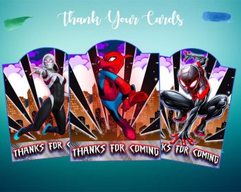 Spider-man Into The Spider-verse Thank You Cards 2 Spider-man Into The Spider-verse Thank You Cards 2