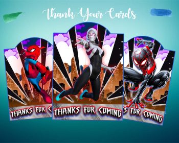 Spider-man Into The Spider-verse Thank You Cards 3 Spider-man Into The Spider-verse Thank You Cards 3
