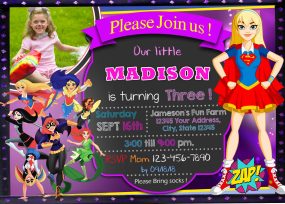 Supergirl Birthday Party Invitation 3