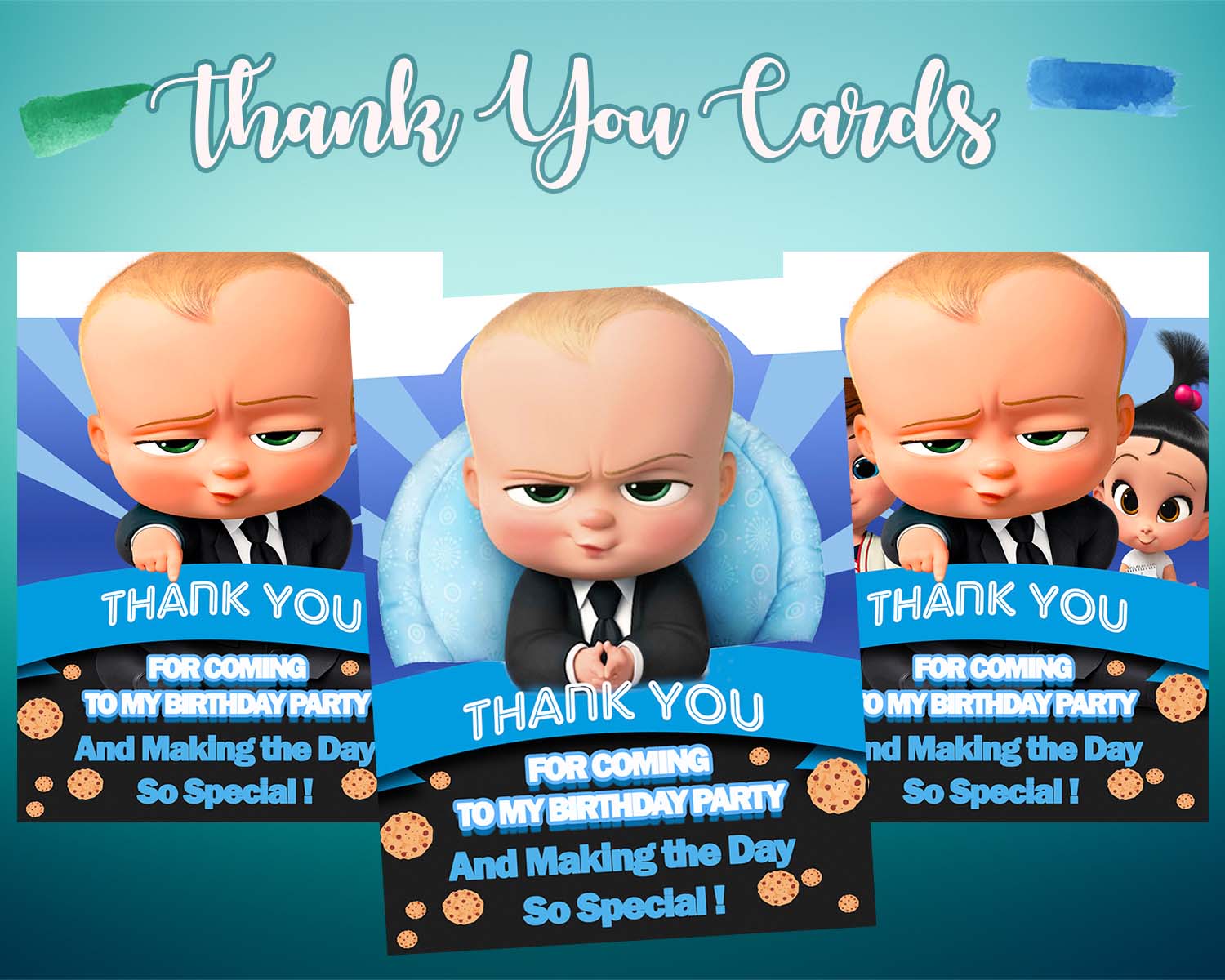 The Boss Baby Thank You Cards - AMAZING DESIGNS US
