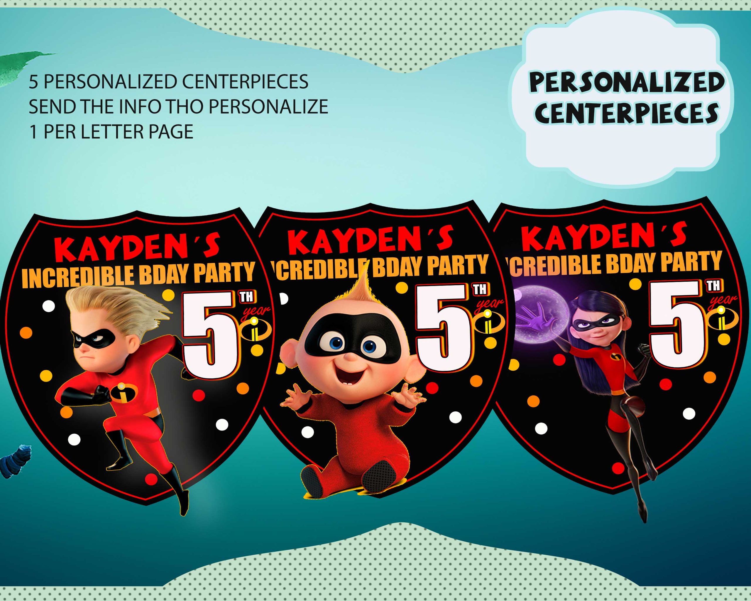 The Incredibles Printable Party Kit | Instant download design