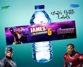 Avengers Endgame Water Bottle Labels 3