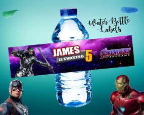 Avengers Endgame Water Bottle Labels 4