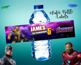 Avengers Endgame Water Bottle Labels 5