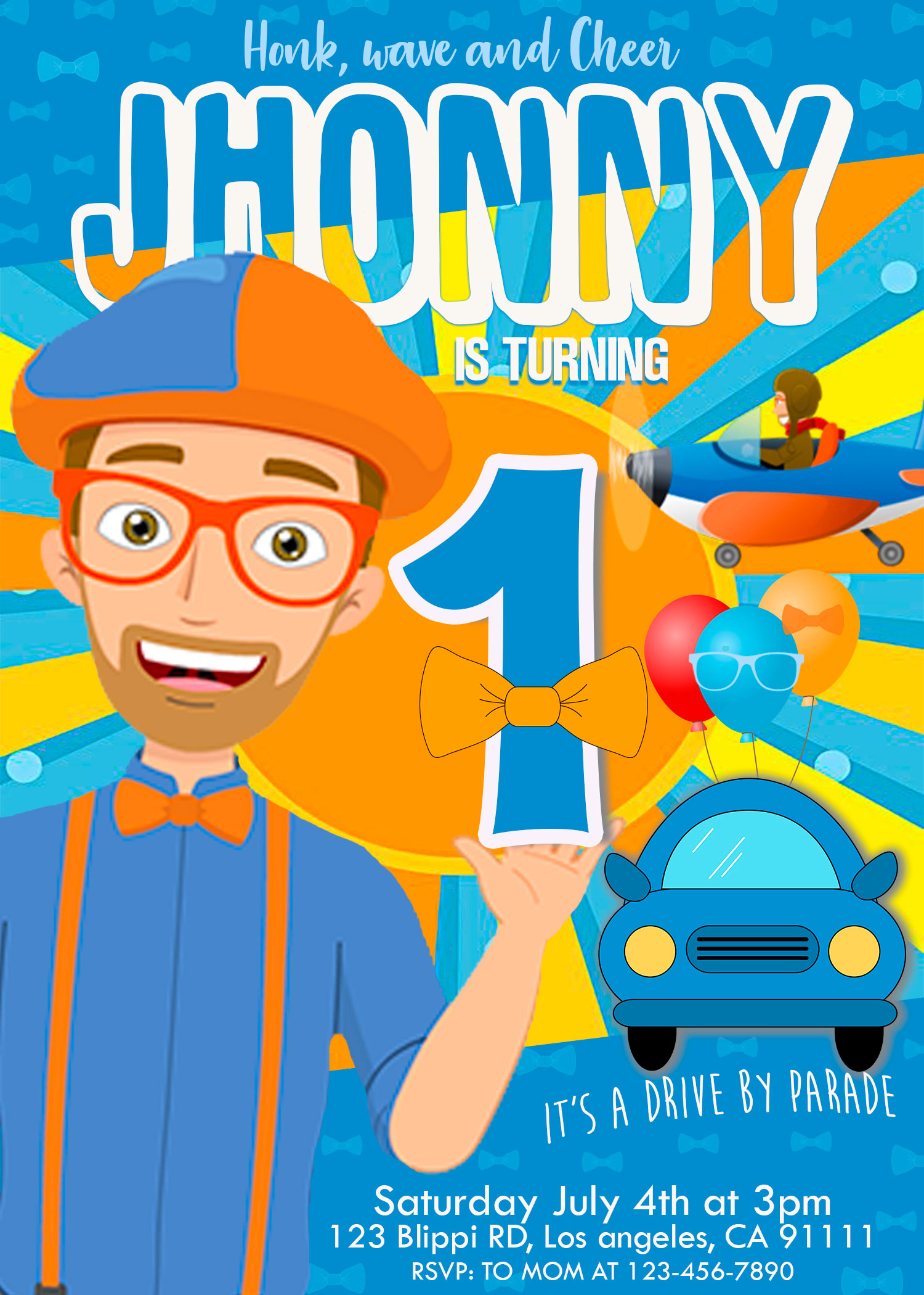 Blippi Birthday Invitation Template Free