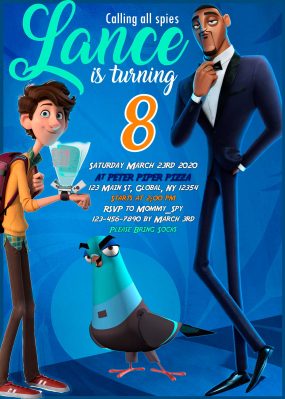 Spies in Disguise Birthday Party Invitation