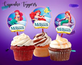 The Little Mermaid Cupcake Toppers 3