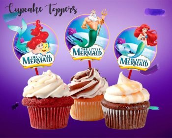 The Little Mermaid Cupcake Toppers