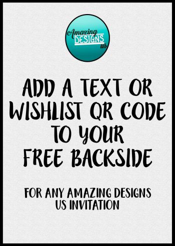 Add a Text OR Wishlist QR Code to your backside