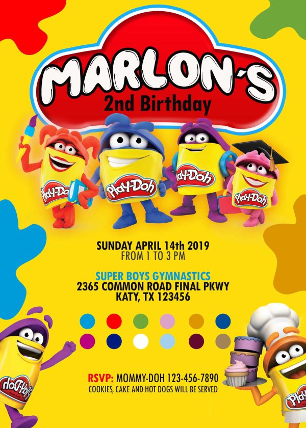 Play-Doh Birthday Invitation | Sweet Party Invite
