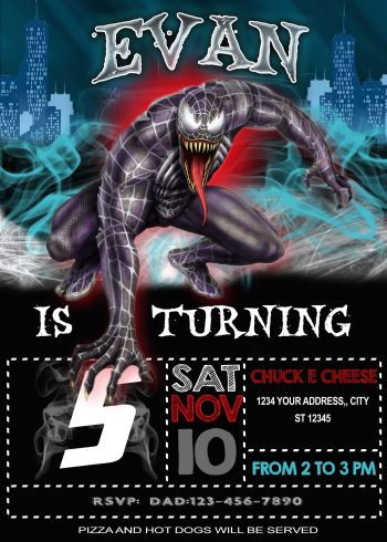 Venom Birthday Invitation