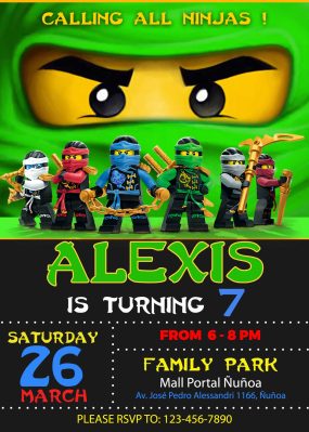 LEGO Ninjago Birthday Invitation