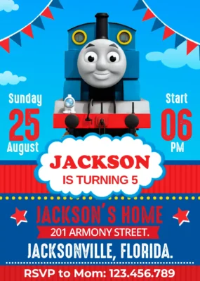 Thomas and Friends Birthday Invitation