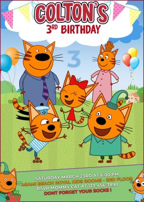 Kid-E-Cats Birthday Invitation