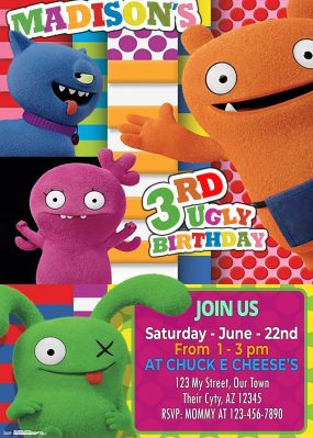 UglyDolls Birthday Invitation