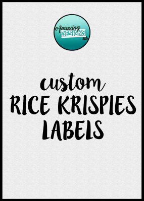 Custom Rice Krispies Labels